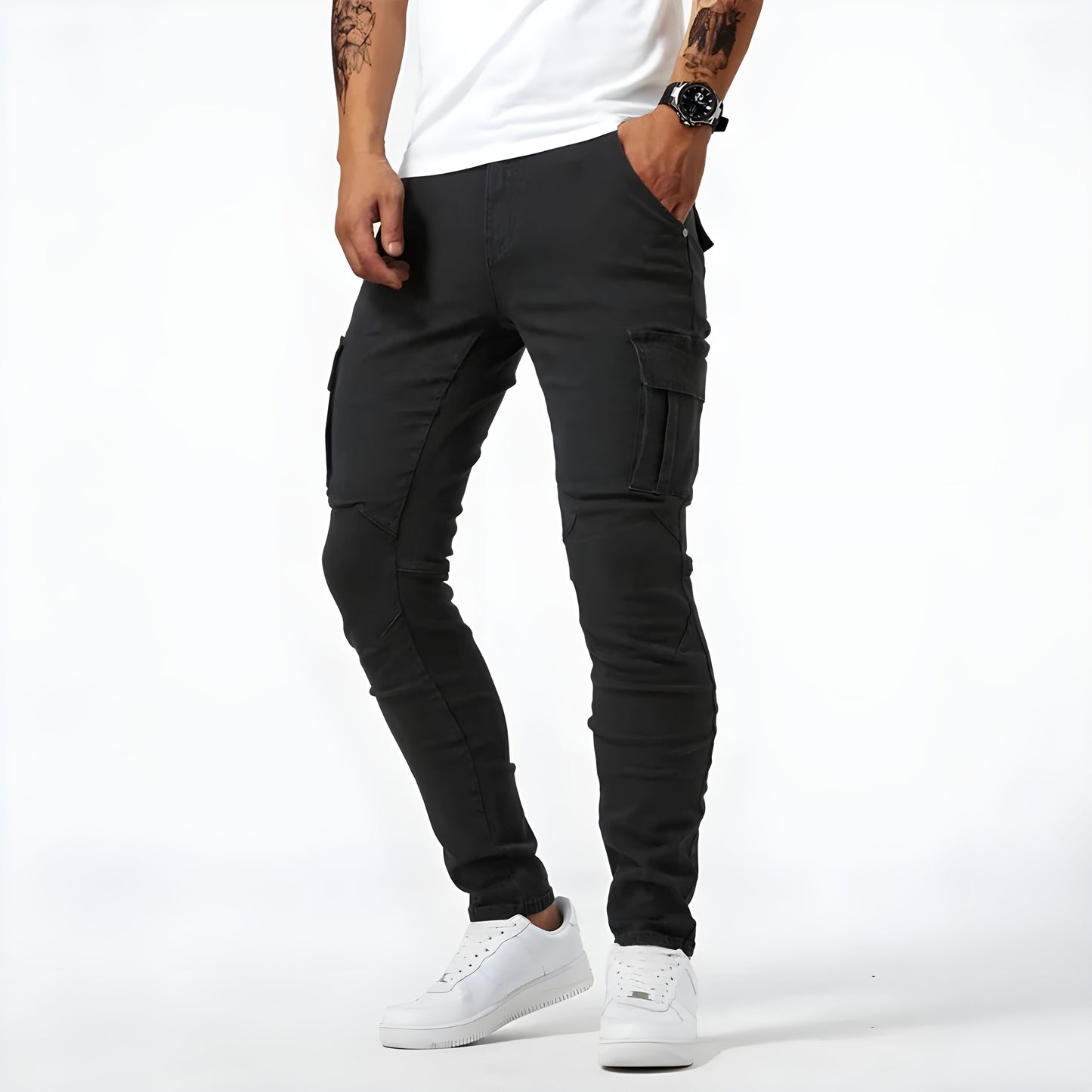 Kacper | Elastyczne Jeansy Cargo