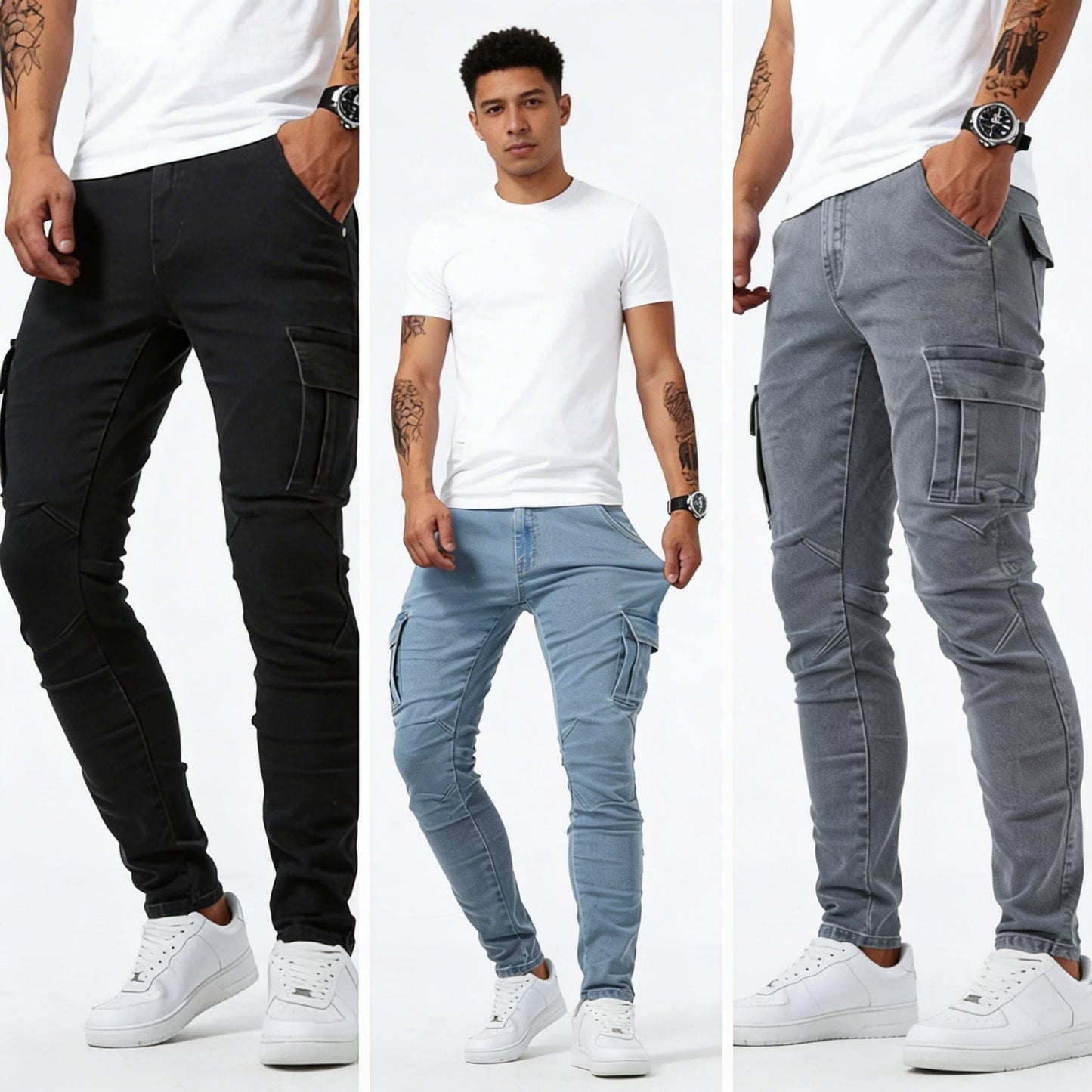 ELARA | jeansy cargo premium