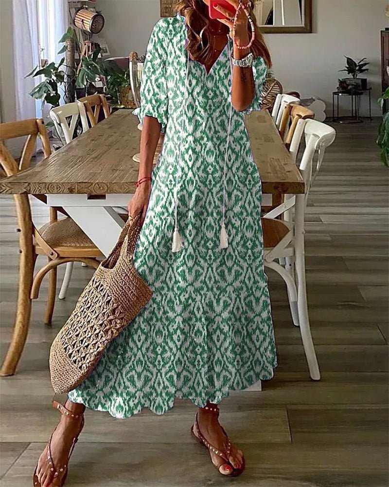 Luna | Midi Sukienka w Stylu Boho Bez Wysiłku