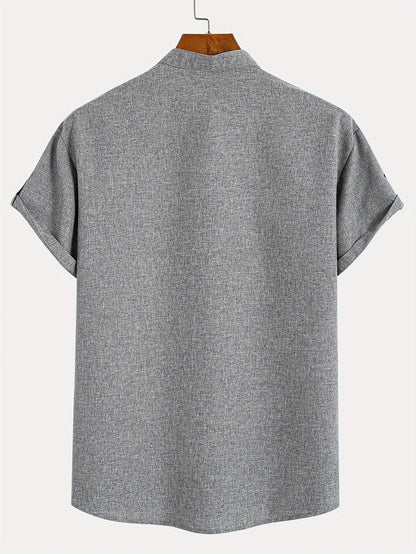 Leblanc™ | Elegancka koszula z krótkim rękawem i stójką