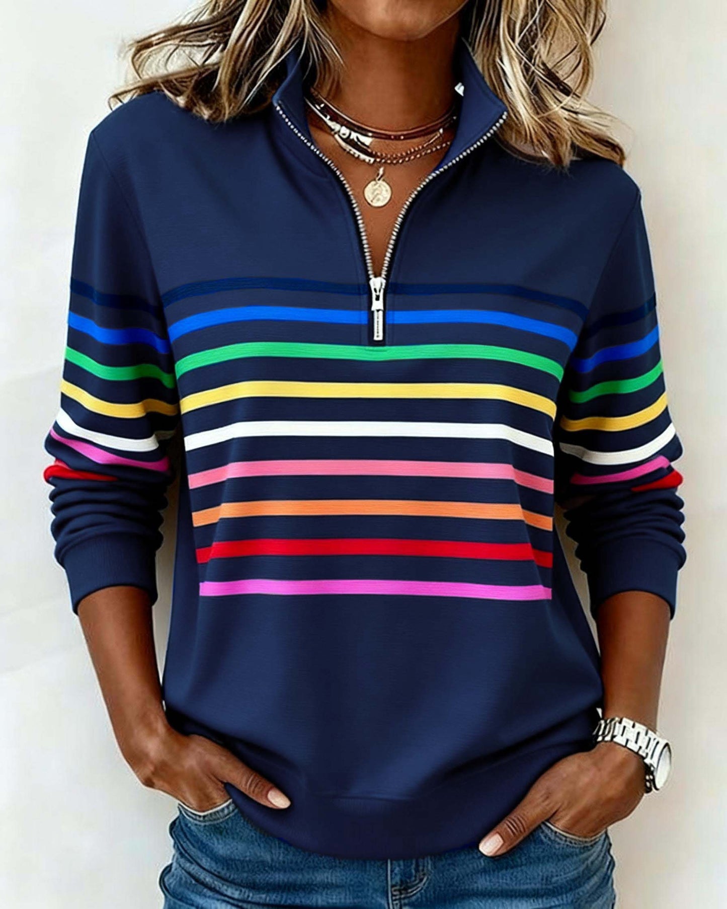 Marie | Casual sweter z komfortem i kolorowym stylem na każdy dzień