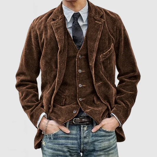 Ludosław | Klasyczna Kurtka i Kamizelka w Stylu Vintage