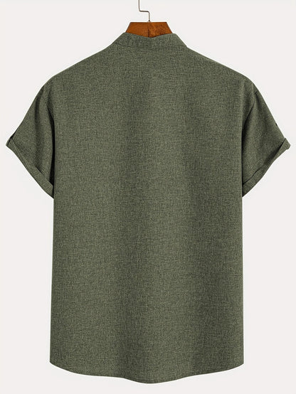 Leblanc™ | Elegancka koszula z krótkim rękawem i stójką