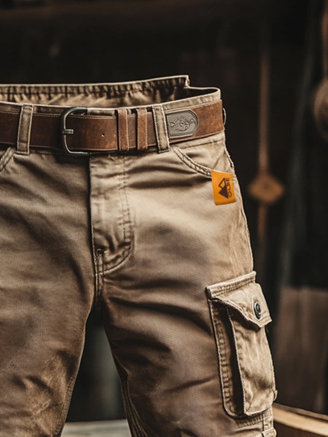 Adam | Spodnie Cargo Vintage z Kieszeniami