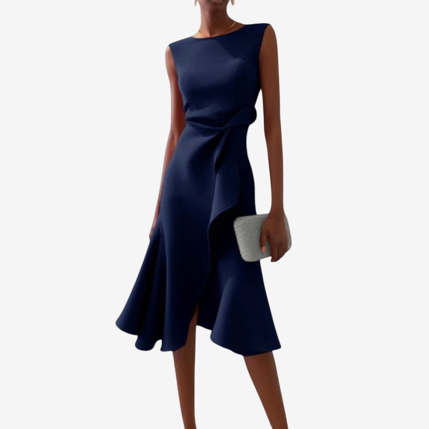 Eliana | Elegancka sukienka midi o asymetrycznym kroju