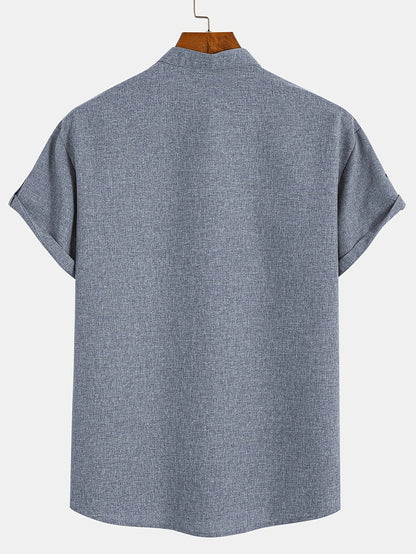 Leblanc™ | Elegancka koszula z krótkim rękawem i stójką