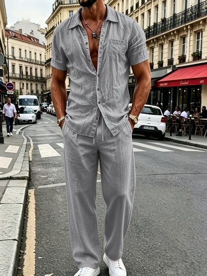 Aleksander | Lniany Komplet Monaco