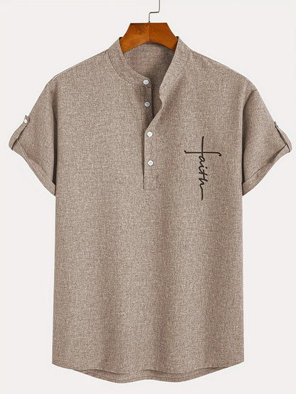 Leblanc™ | Elegancka koszula z krótkim rękawem i stójką