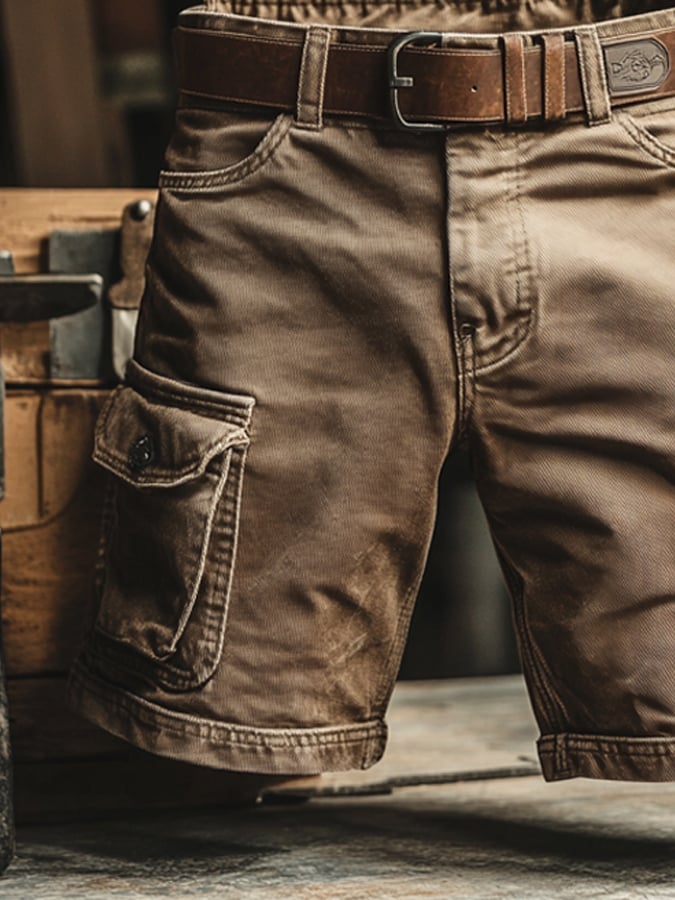 Adam | Spodnie Cargo Vintage z Kieszeniami