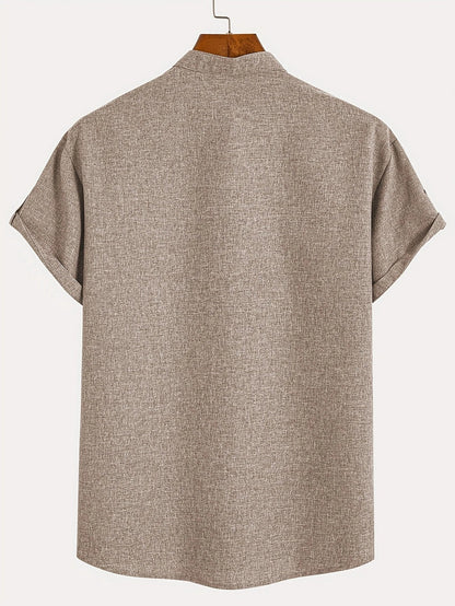 Leblanc™ | Elegancka koszula z krótkim rękawem i stójką