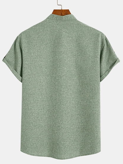 Leblanc™ | Elegancka koszula z krótkim rękawem i stójką