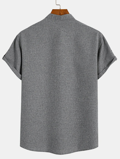 Leblanc™ | Elegancka koszula z krótkim rękawem i stójką