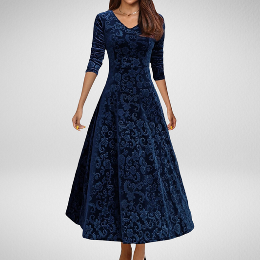 Jillian – Elegancka sukienka z weluru