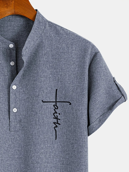 Leblanc™ | Elegancka koszula z krótkim rękawem i stójką