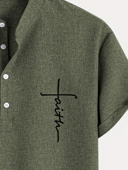 Leblanc™ | Elegancka koszula z krótkim rękawem i stójką