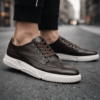 Bruno | Skórzane Sneakersy
