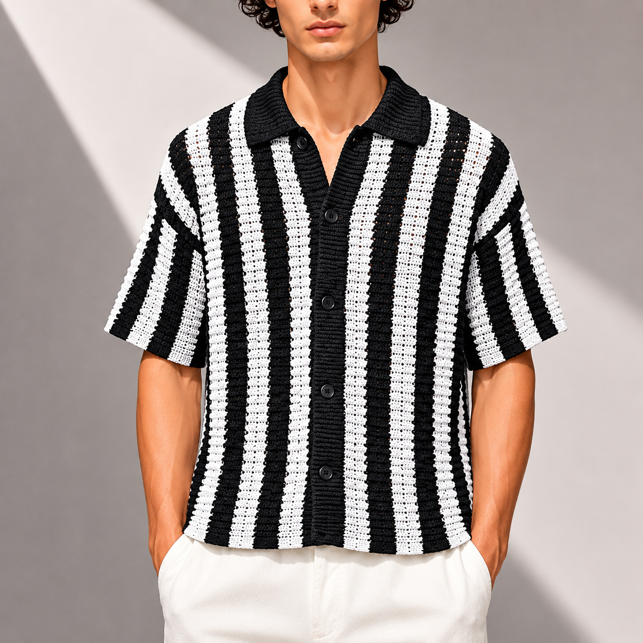 Vincenzo | Dzianinowe Polo w Paski