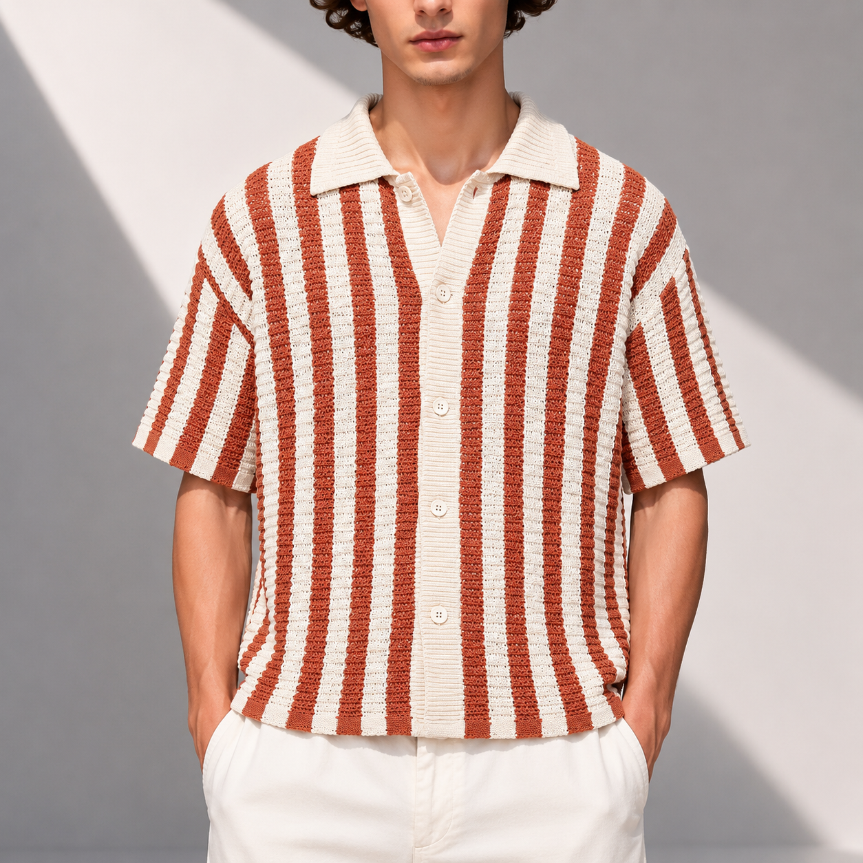 Vincenzo | Dzianinowe Polo w Paski