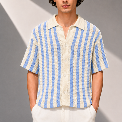 Vincenzo | Dzianinowe Polo w Paski