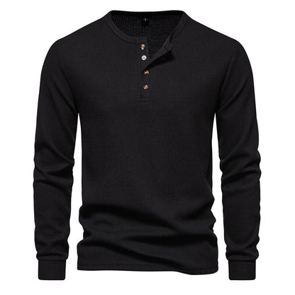 Kai | Koszulka Slim Fit z Dekoltem na Guziki
