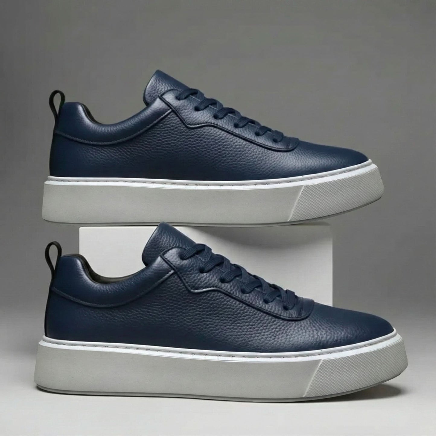 Igor | Skórzane Sneakersy Groszkowane