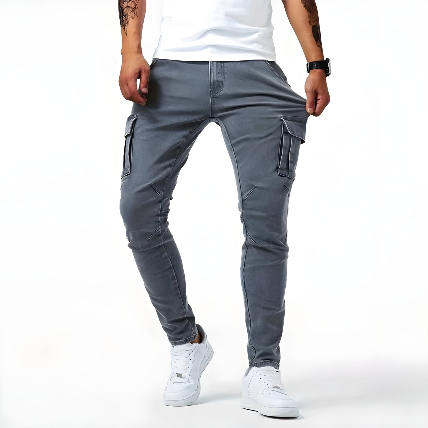 Kacper | Elastyczne Jeansy Cargo
