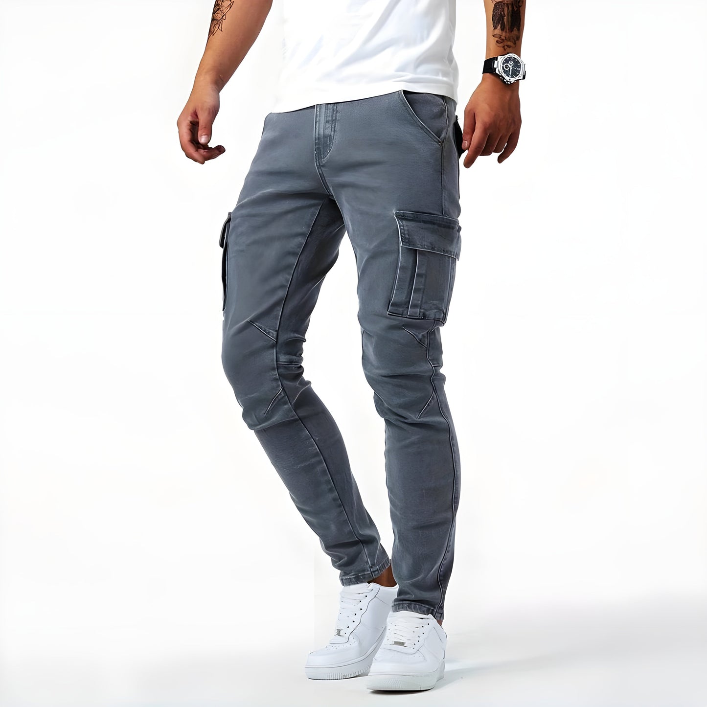 Kacper | Elastyczne Jeansy Cargo