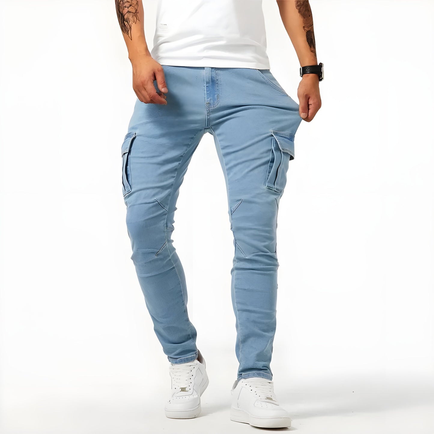 Kacper | Elastyczne Jeansy Cargo