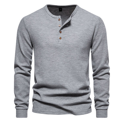 Kai | Koszulka Slim Fit z Dekoltem na Guziki