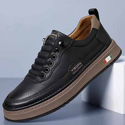 Skórzane sneakersy męskie Lucetti ELARA – widok na całą parę butów