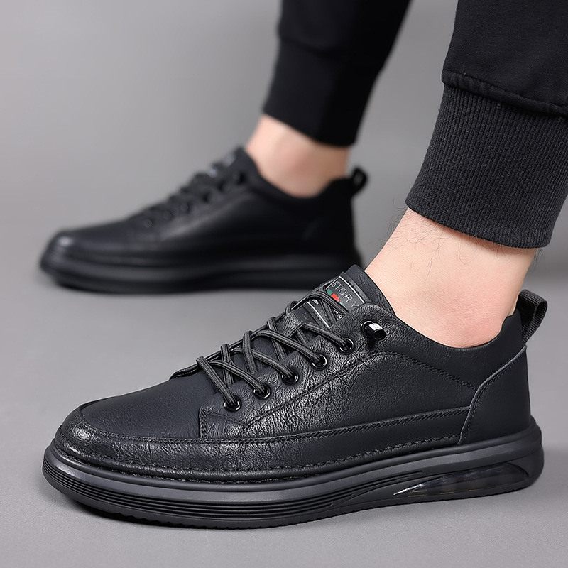Carson – skórzane sneakersy męskie ELARA, widok całego buta