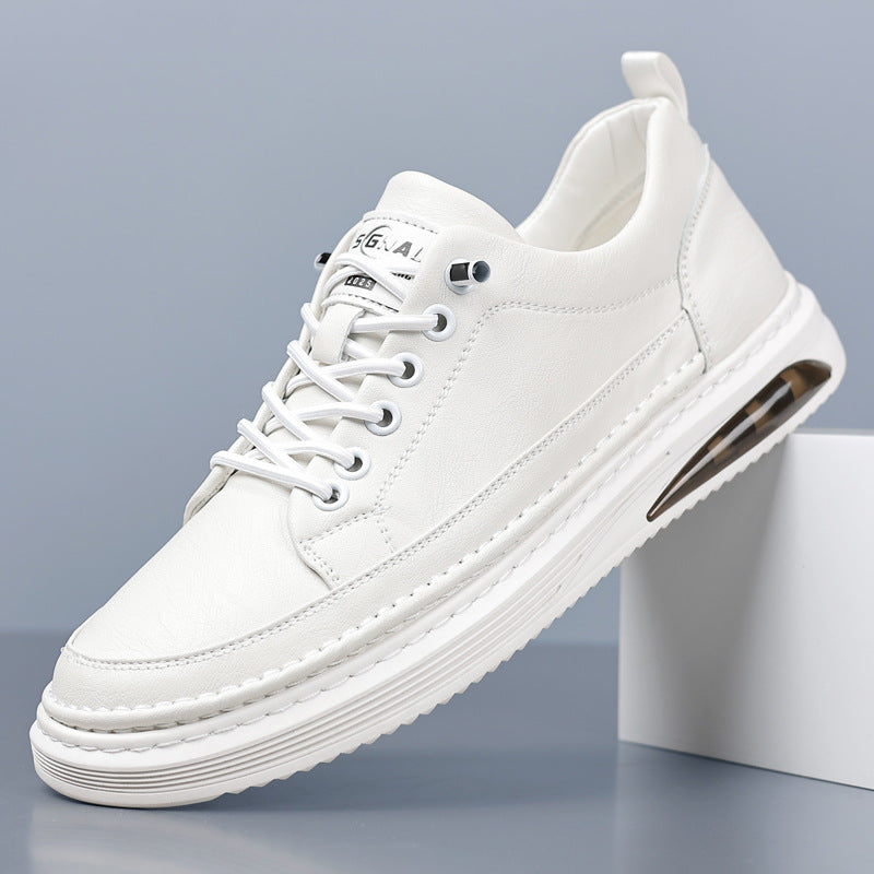 Carson – skórzane sneakersy męskie ELARA, zbliżenie na przeszycia