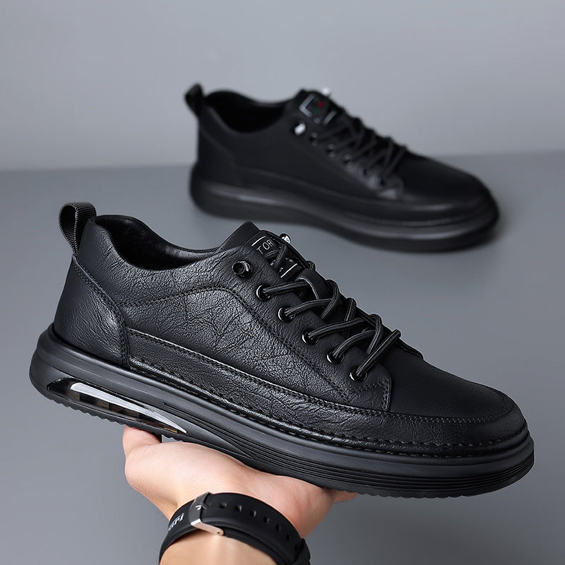 Carson – skórzane sneakersy męskie ELARA, detal amortyzowanej podeszwy