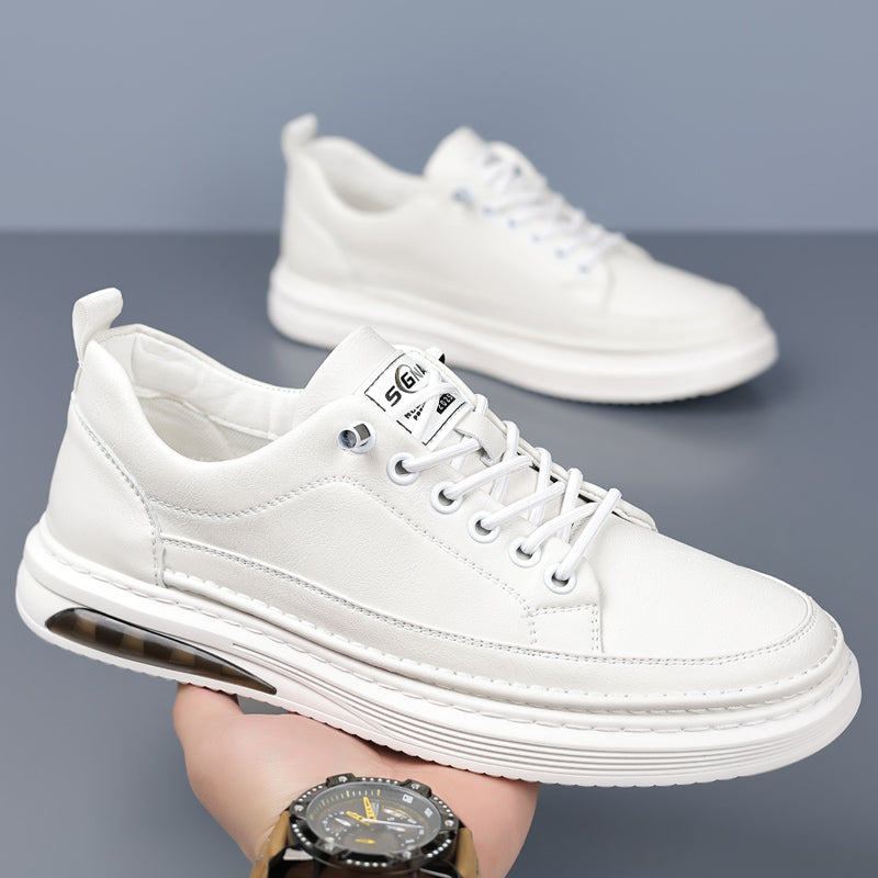 Carson – skórzane sneakersy męskie ELARA, para butów widok z góry