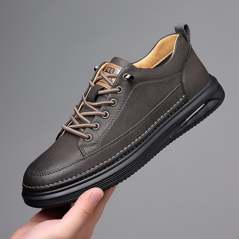 Carson – skórzane sneakersy męskie ELARA, widok z przodu