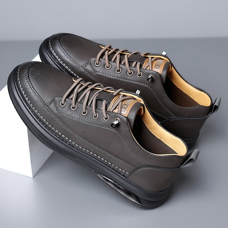 Carson – skórzane sneakersy męskie ELARA, widok z boku