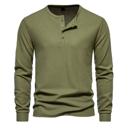 Kai | Koszulka Slim Fit z Dekoltem na Guziki