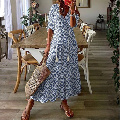 Luna | Midi Sukienka w Stylu Boho Bez Wysiłku