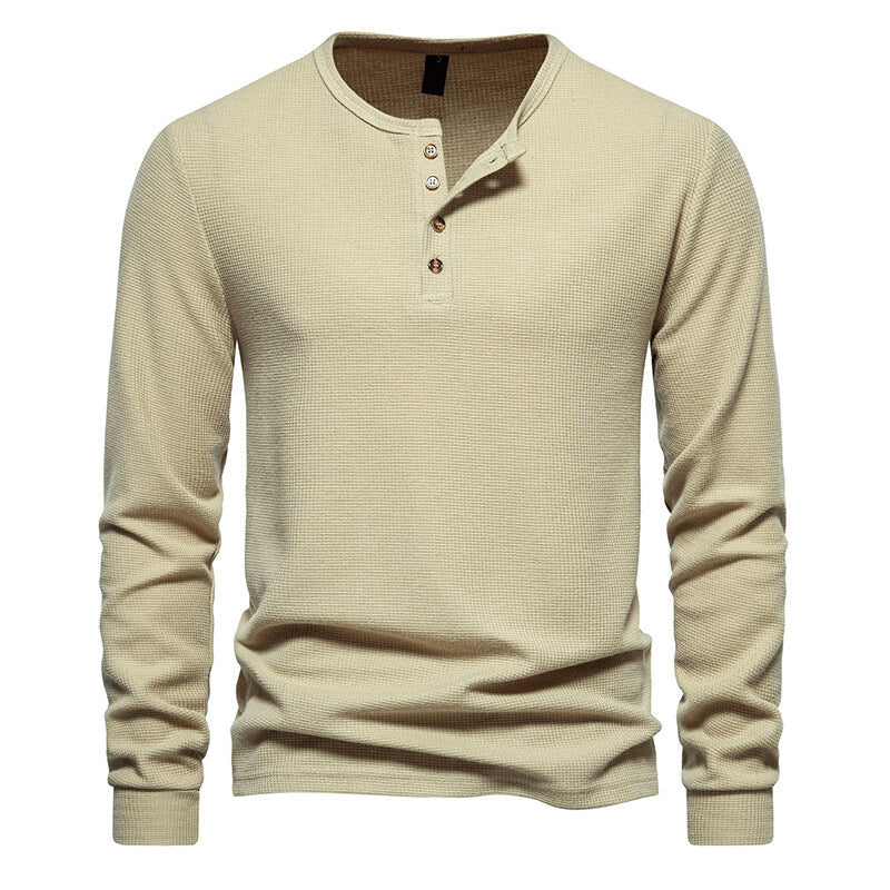 Kai | Koszulka Slim Fit z Dekoltem na Guziki