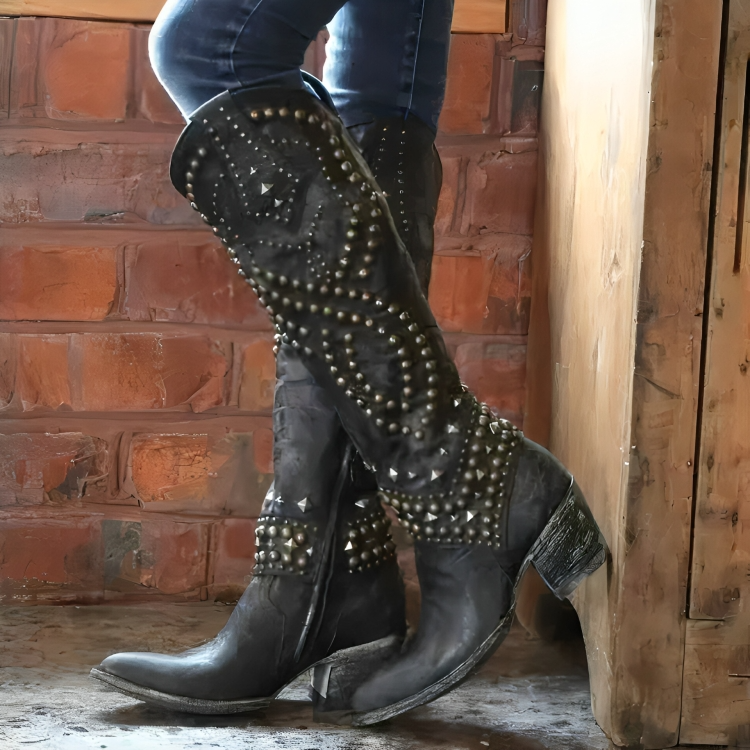 Wessina – Kozaki do kolan w stylu western