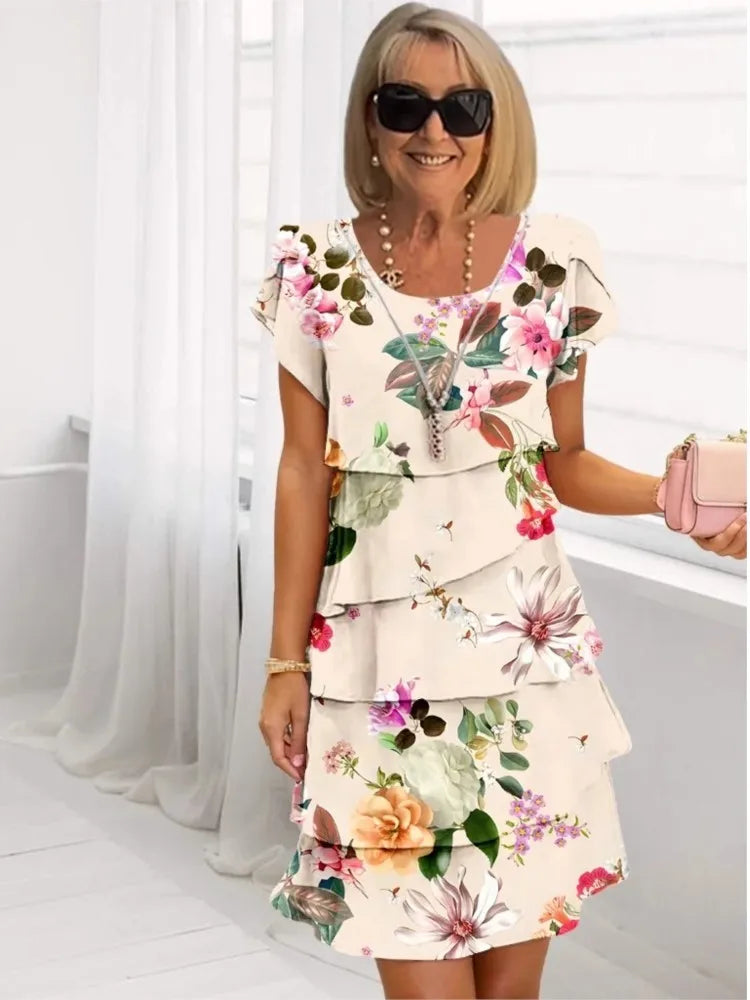 Hana – Elegancka sukienka z falbanami