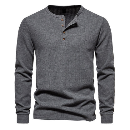 Kai | Koszulka Slim Fit z Dekoltem na Guziki