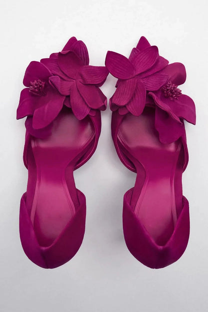 Kwiat popołudnia | Eleganckie buty na wysokim obcasie od projektanta