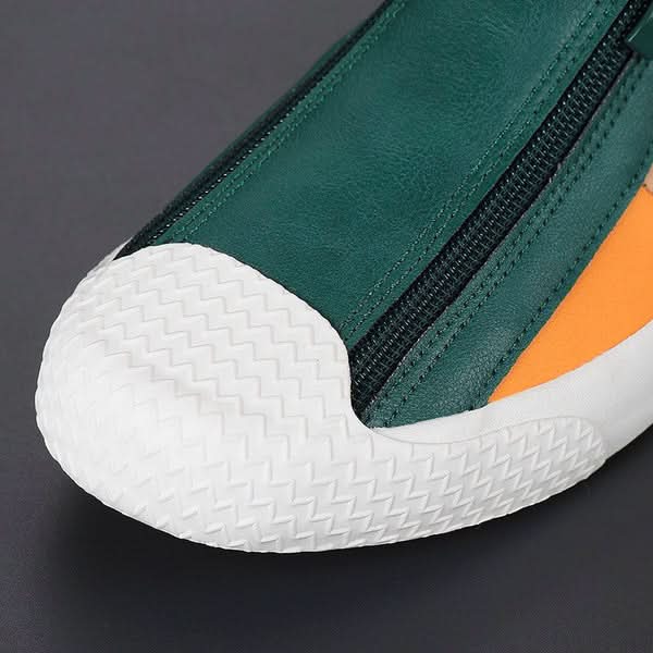 Carradon – skórzane sneakersy męskie ELARA, para sneakersów widok z góry