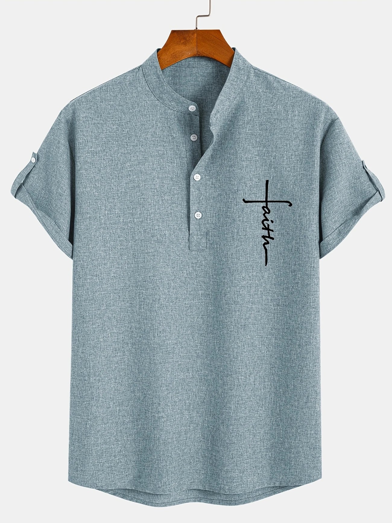 Leblanc™ | Elegancka koszula z krótkim rękawem i stójką