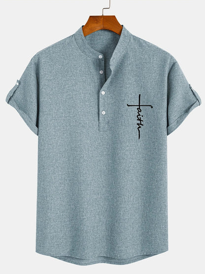 Leblanc™ | Elegancka koszula z krótkim rękawem i stójką