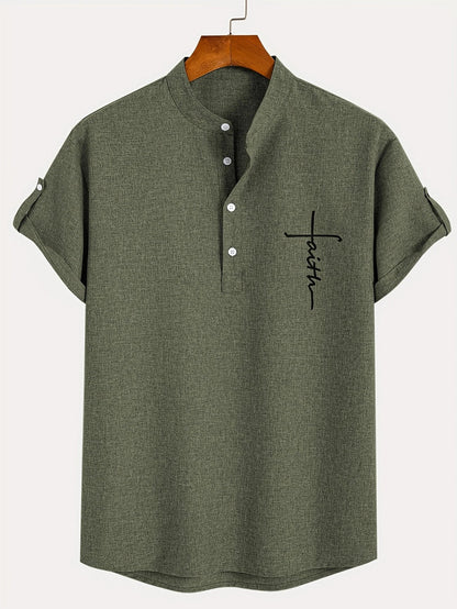 Leblanc™ | Elegancka koszula z krótkim rękawem i stójką