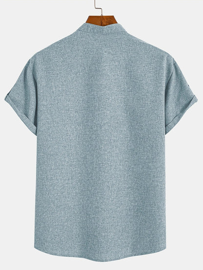 Leblanc™ | Elegancka koszula z krótkim rękawem i stójką