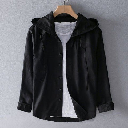 Artur | Lniana Bluza z Kapturem