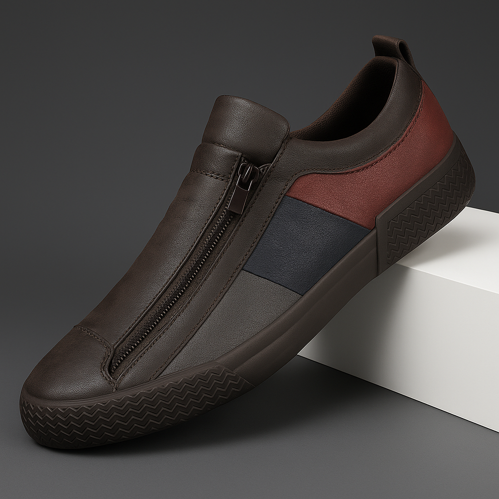 Carradon – skórzane sneakersy męskie ELARA, dodatkowe ujęcie produktu